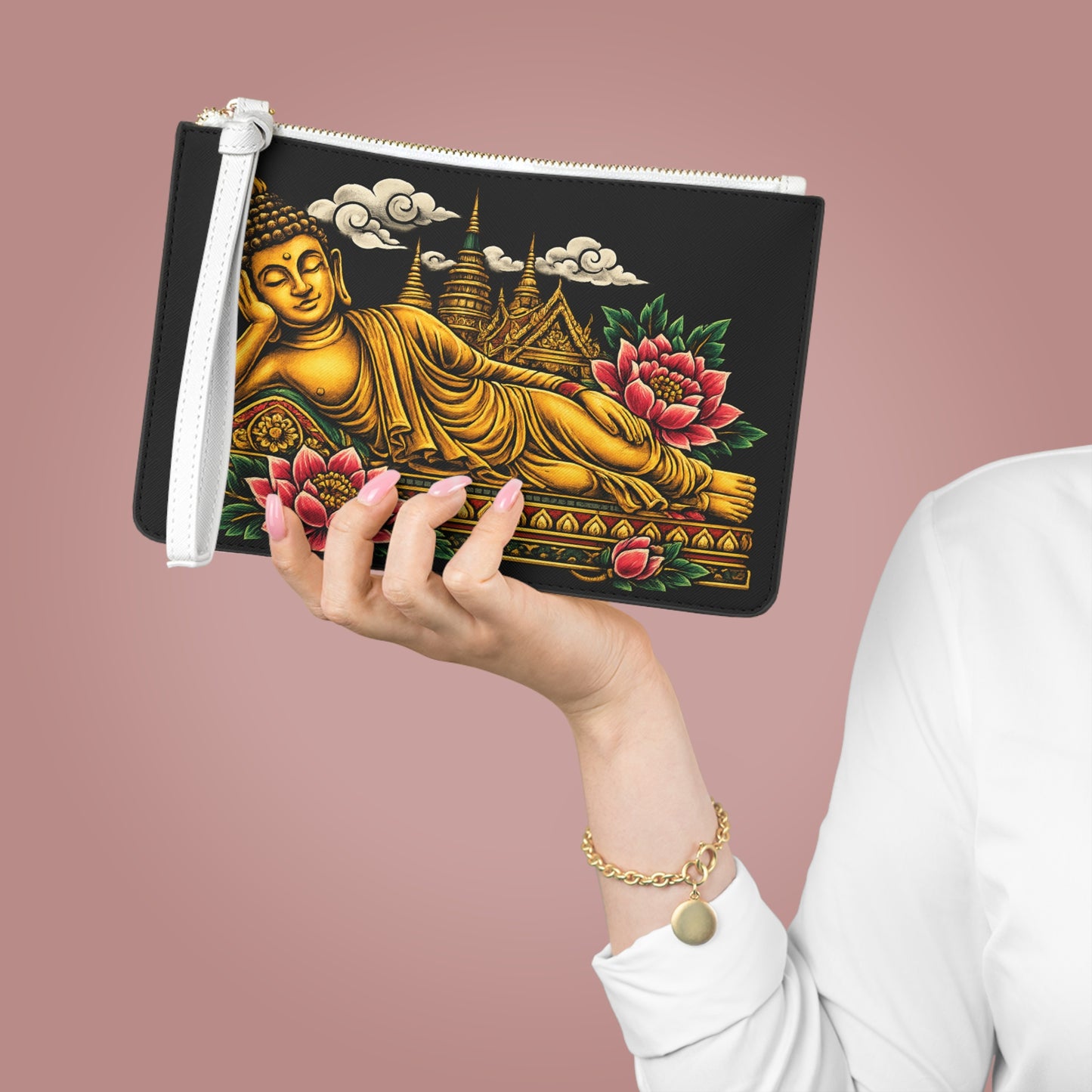 Recline with Buddha Clutch Bag