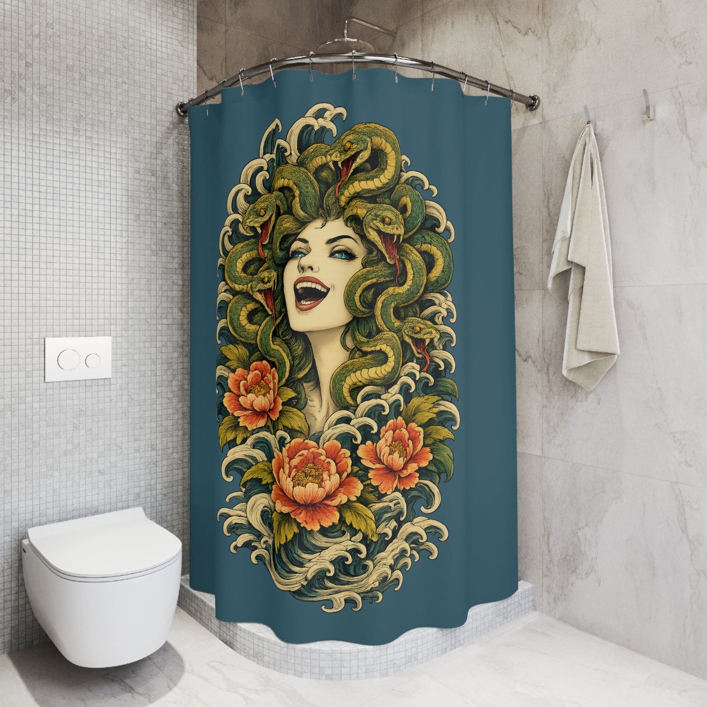 Medusa Having a Chuckle Shower Curtain