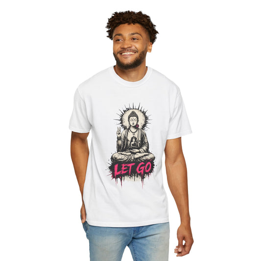 T-Shirt, Short Sleeve Boxy Crew Neck - Buddha "Let Go"