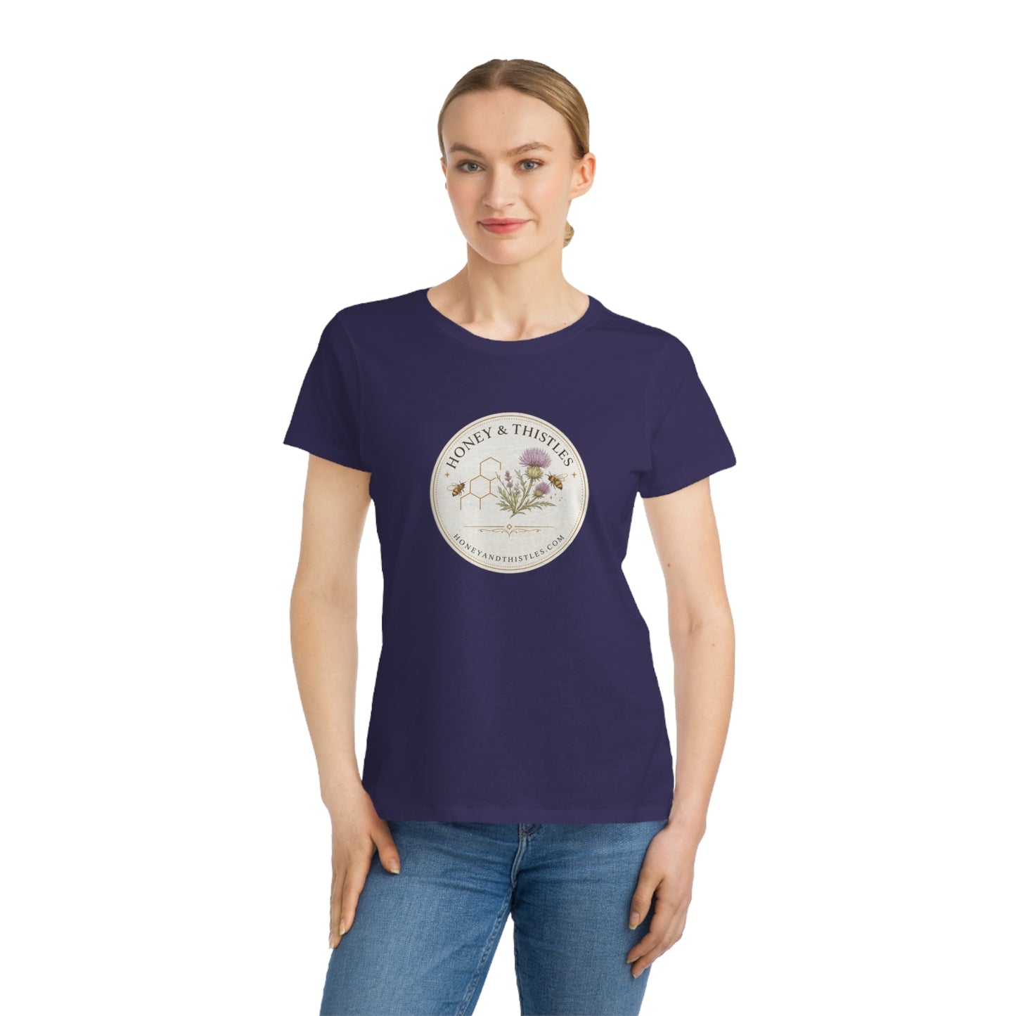 Honey & Thistles Floral Logo T-Shirt