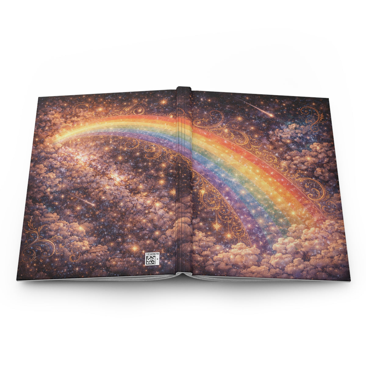 Journal Notebook, Hardcover Lined - Celestial Rainbow