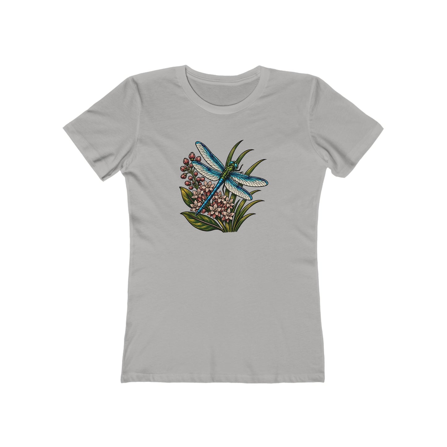 Dragonfly Floral Boyfriend Fit T‑Shirt
