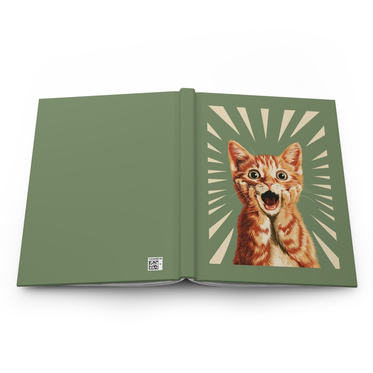 Journal Notebook, Hardcover Lined - Kitten Surprise