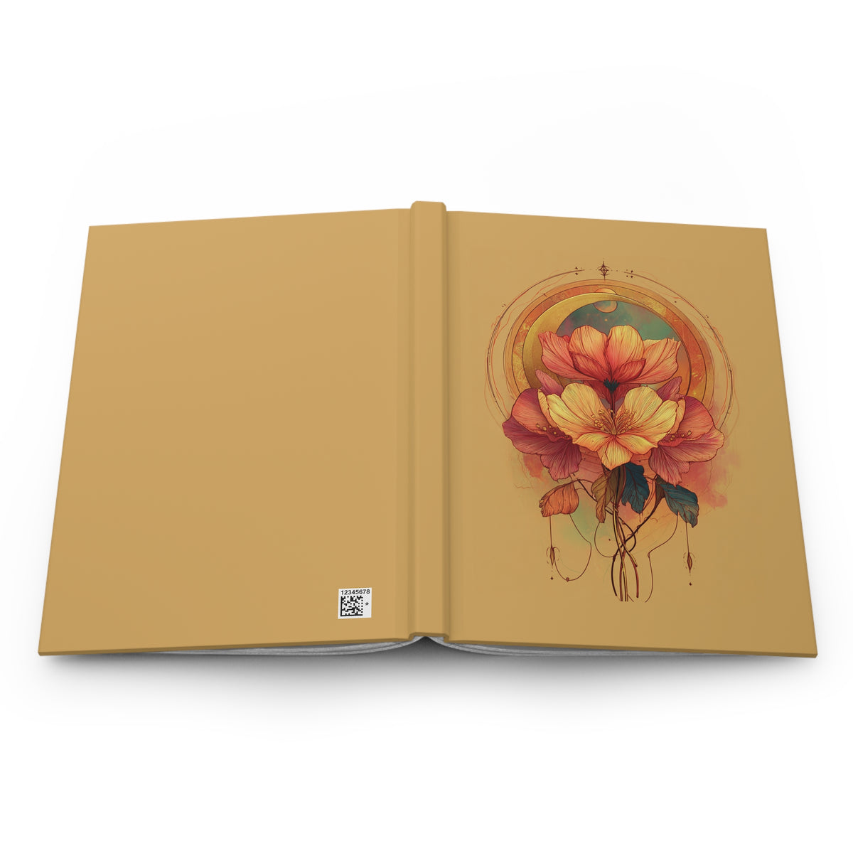 Journal Notebook, Hardcover Lined - Watercolor Flowers