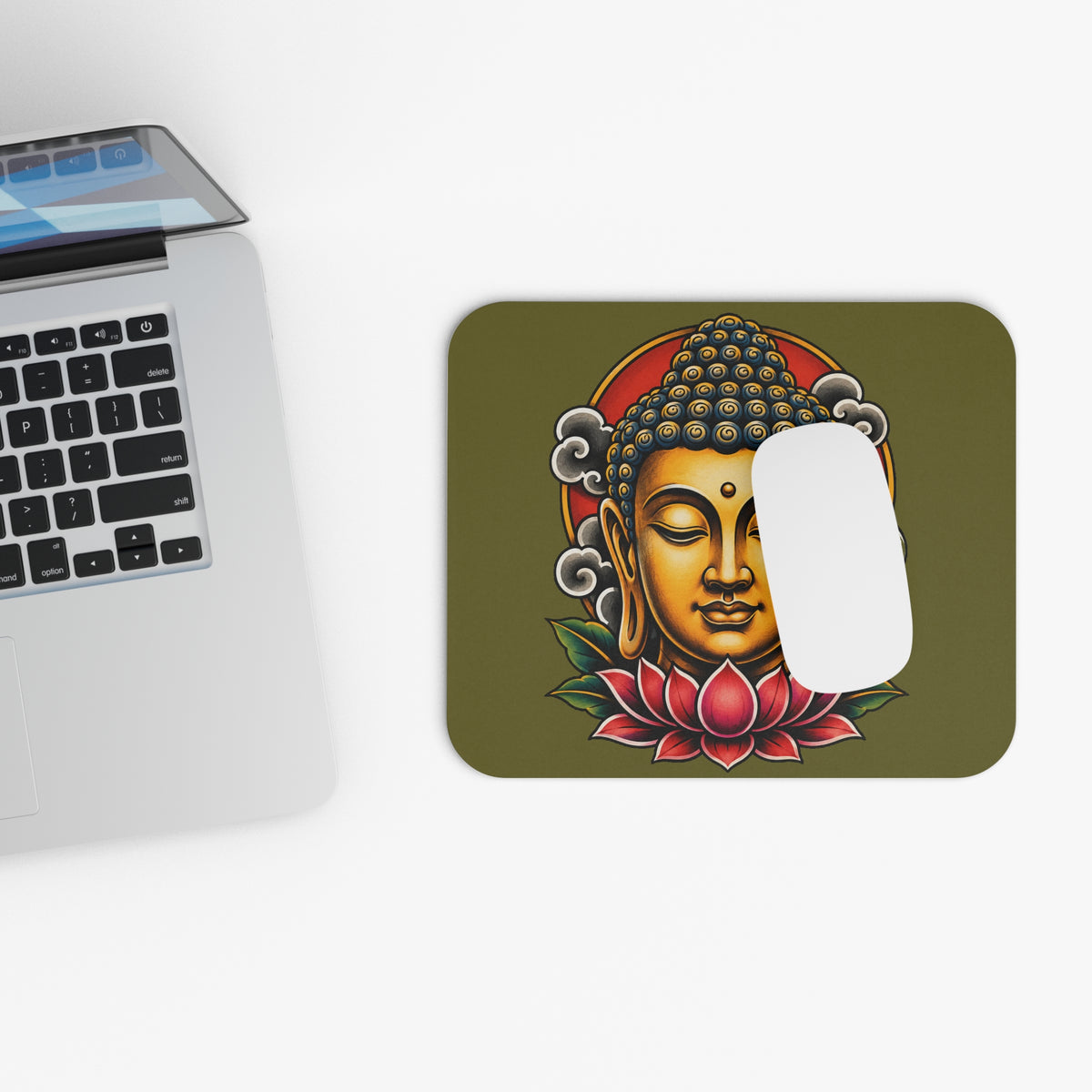 Mouse Pad - Buddha & Lotus