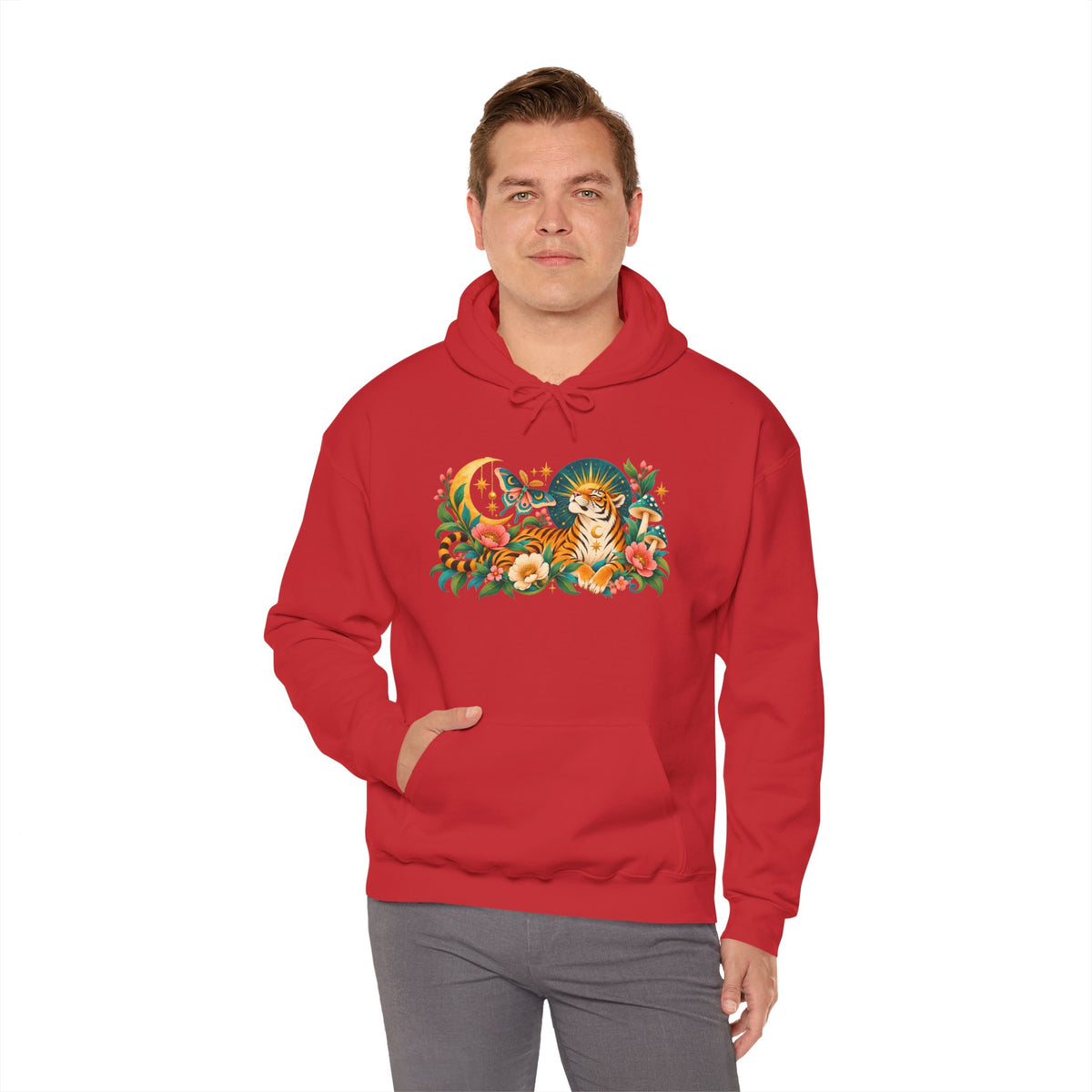 Hoodie - Tiger Moon Vintage Floral