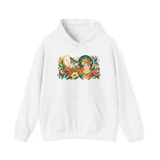 Hoodie - Tiger Moon Vintage Floral