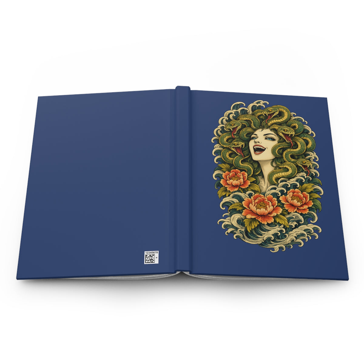Journal Notebook, Hardcover Lined - Medusa Snake Head
