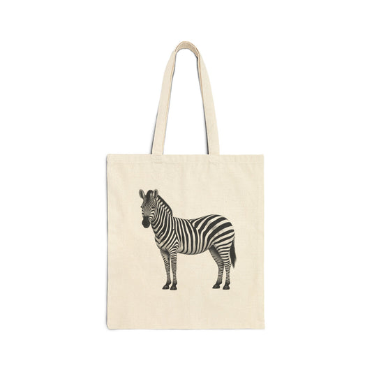Zebra Canvas Tote Bag