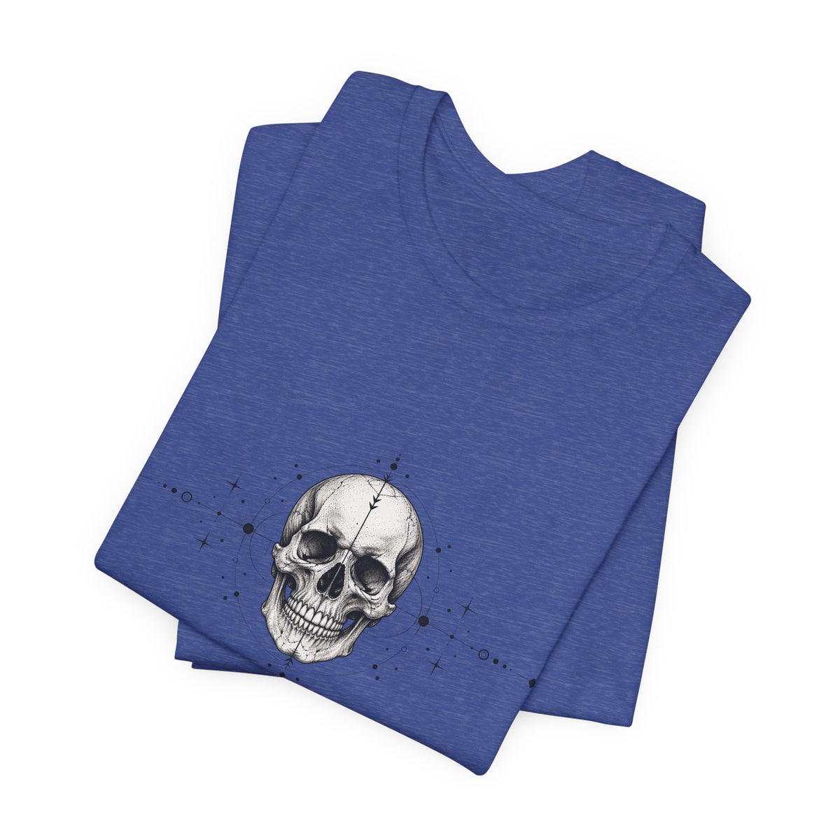 T-Shirt, Short Sleeve Boxy Crew Neck - Skull Geometry