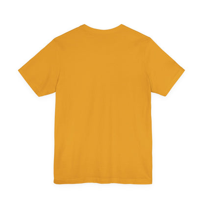 T‑Shirt, Short Sleeve Boxy Crew Neck - Golden Buddha Head with Lotus