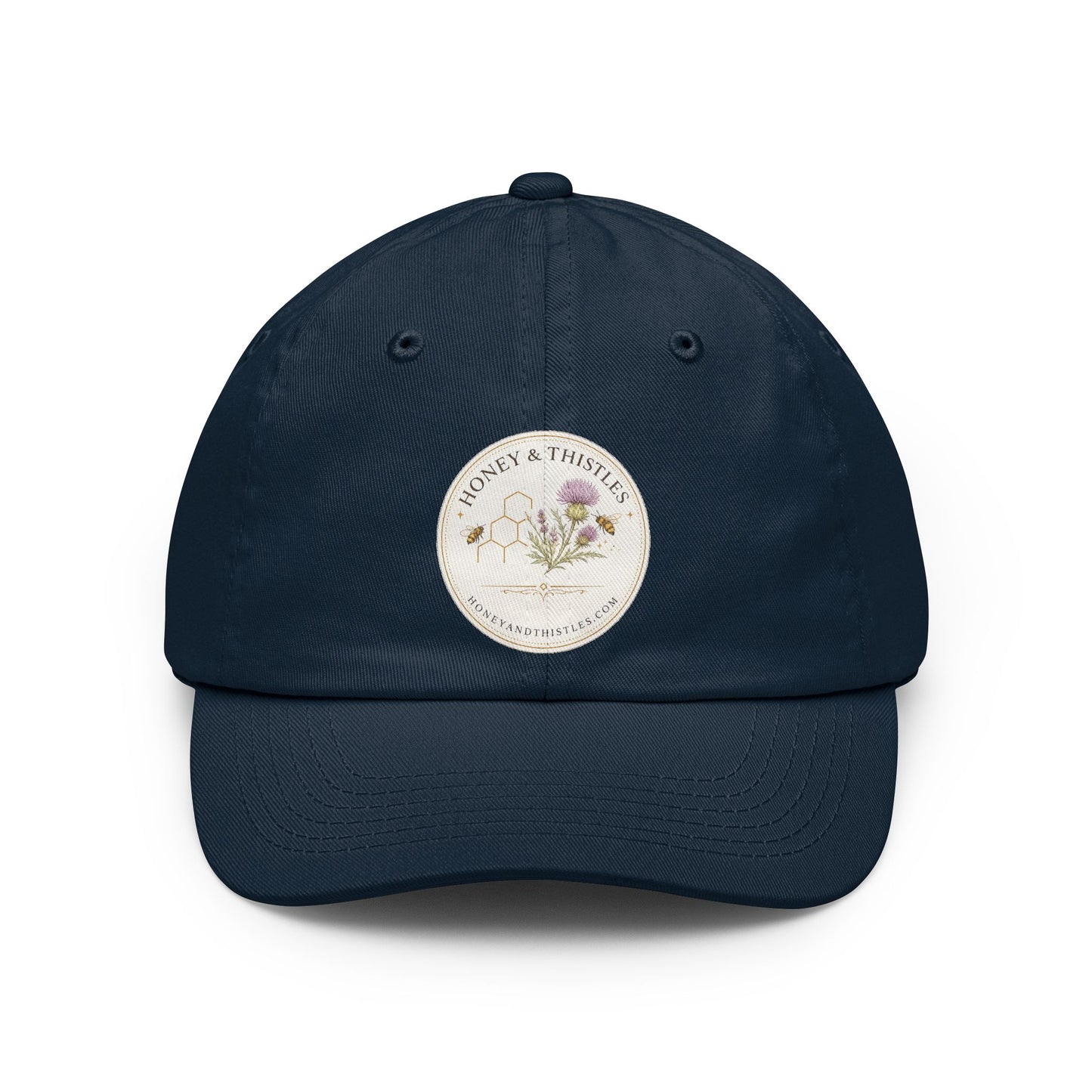 Floral Thistle Dad Hat — Honey & Thistle Botanical Embroidered Cap