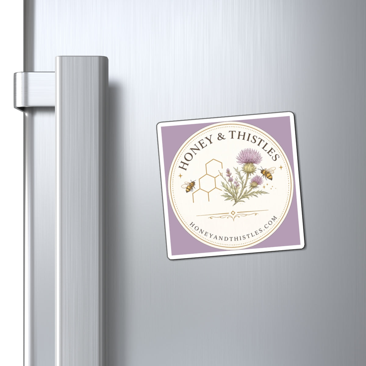 Magnet — Honey & Thistles Floral Logo Bee Refrigerator Magnet