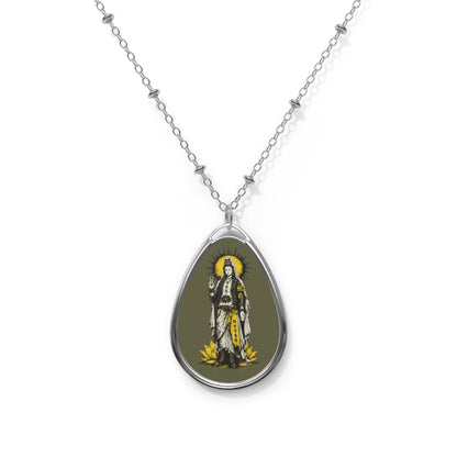Quan Yin - Punk Compassion Necklace Tear Drop Pendant