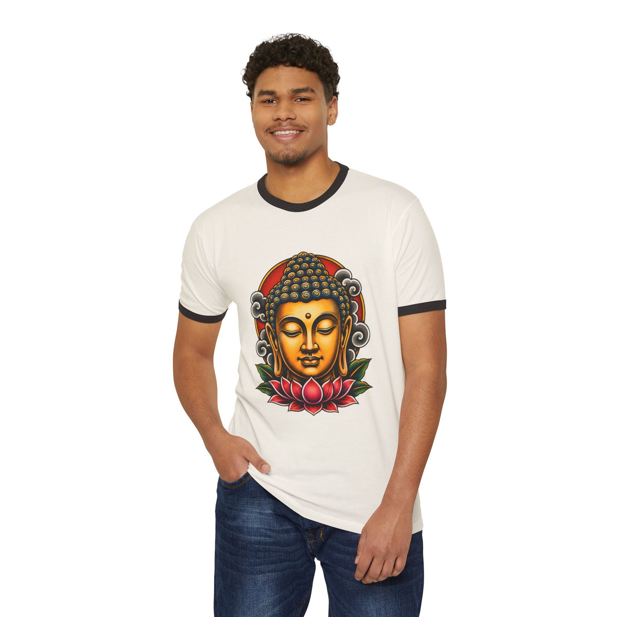 T-Shirt, Ringer - Buddha & Lotus