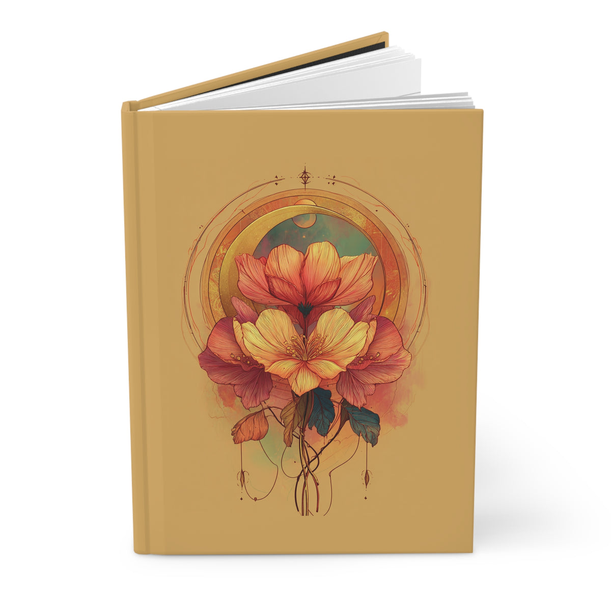 Journal Notebook, Hardcover Lined - Watercolor Flowers
