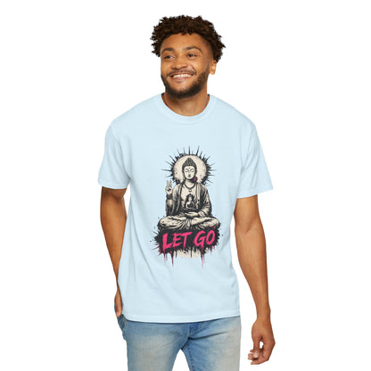 T-Shirt, Short Sleeve Boxy Crew Neck - Buddha "Let Go"