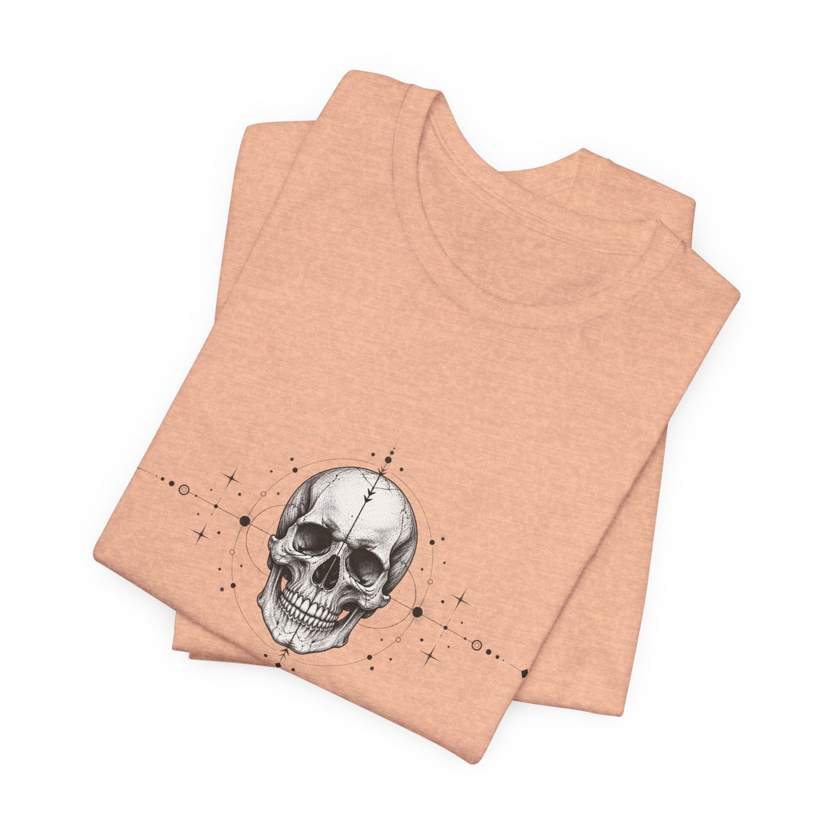 T-Shirt, Short Sleeve Boxy Crew Neck - Skull Geometry