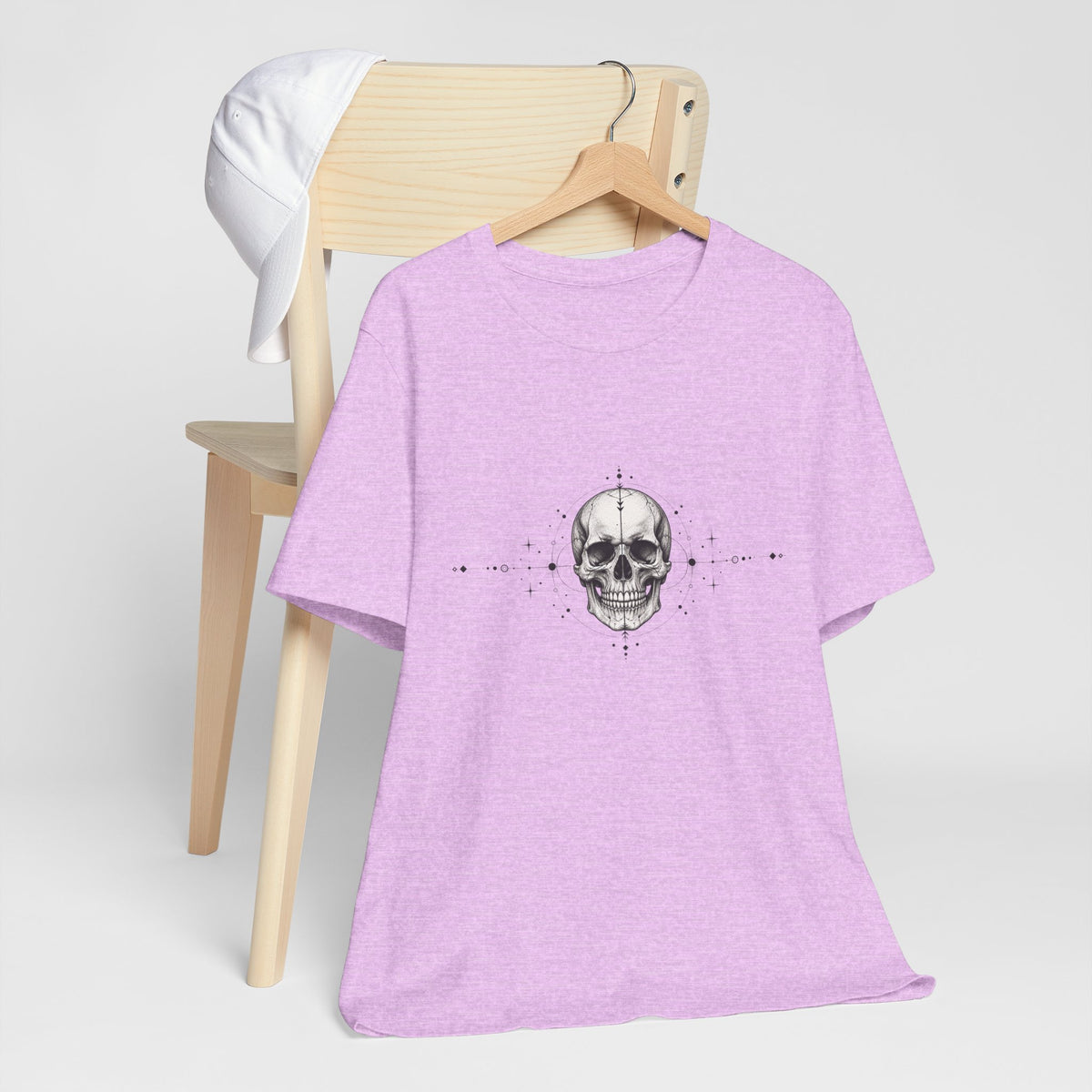 T-Shirt, Short Sleeve Boxy Crew Neck - Skull Geometry