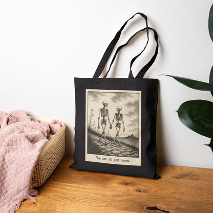 We Are All Just Bones Canvas Tote Bag