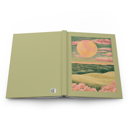 Journal Notebook, Hardcover Lined - Pastoral Sunset Seascape