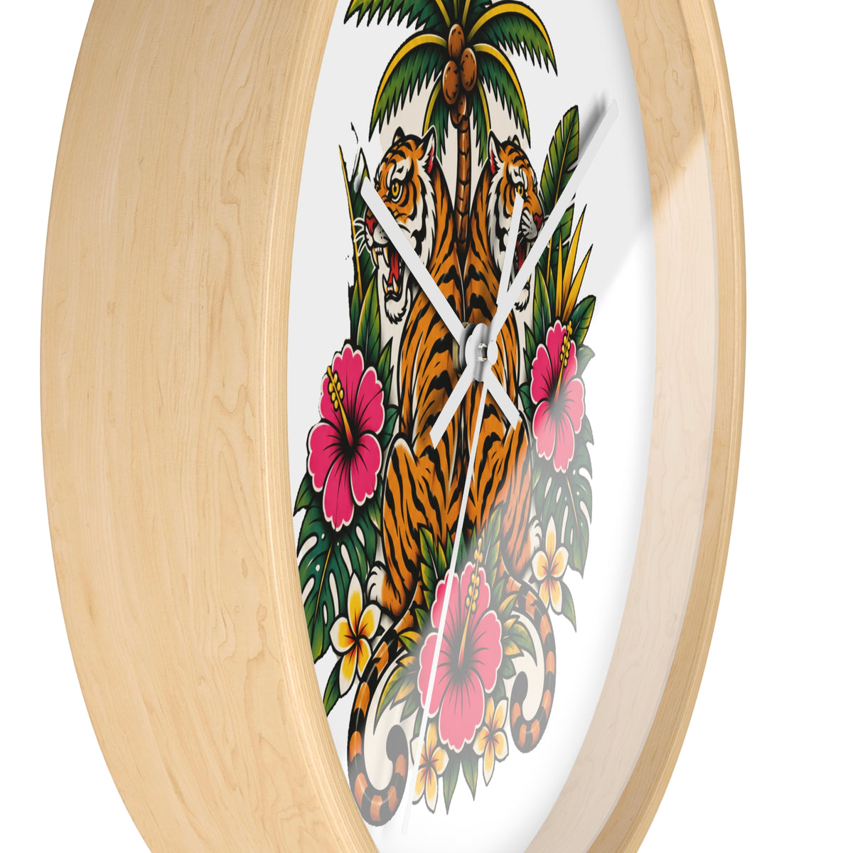 Clock, Wall - Boho Tiger Tiger Bodhi Tree