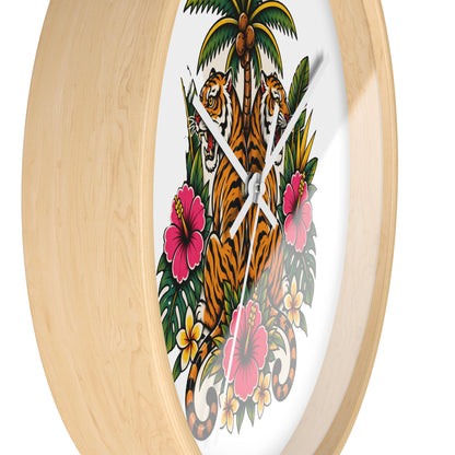 Clock, Wall - Boho Tiger Tiger Bodhi Tree