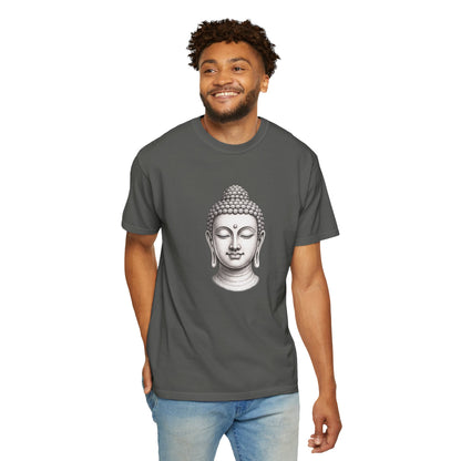 T‑Shirt, Short Sleeve Boxy Crew Neck - Mindful Zen Buddha Head