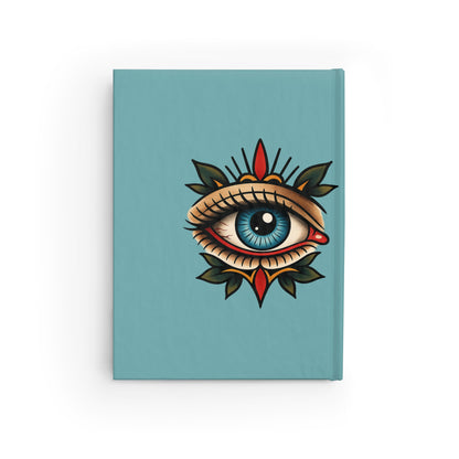 Journal Notebook, Hardcover Blank - Mystical All-Seeing Eye (teal)