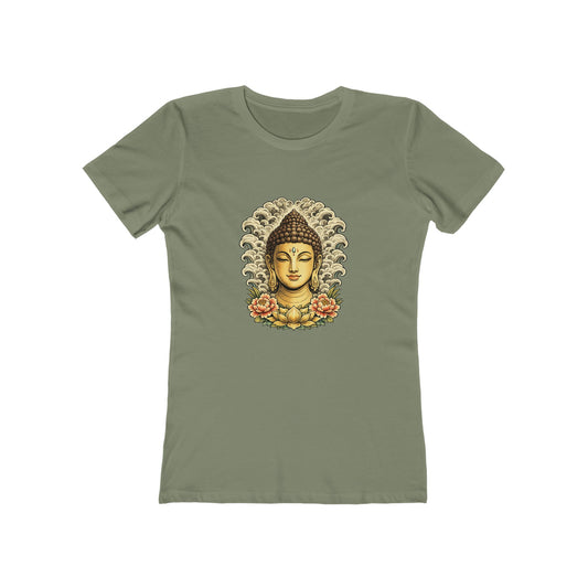 Buddha Head with Floral Accents T-Shirt