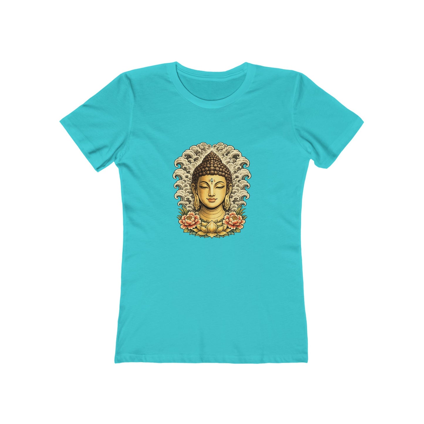 Buddha Head with Floral Accents T-Shirt