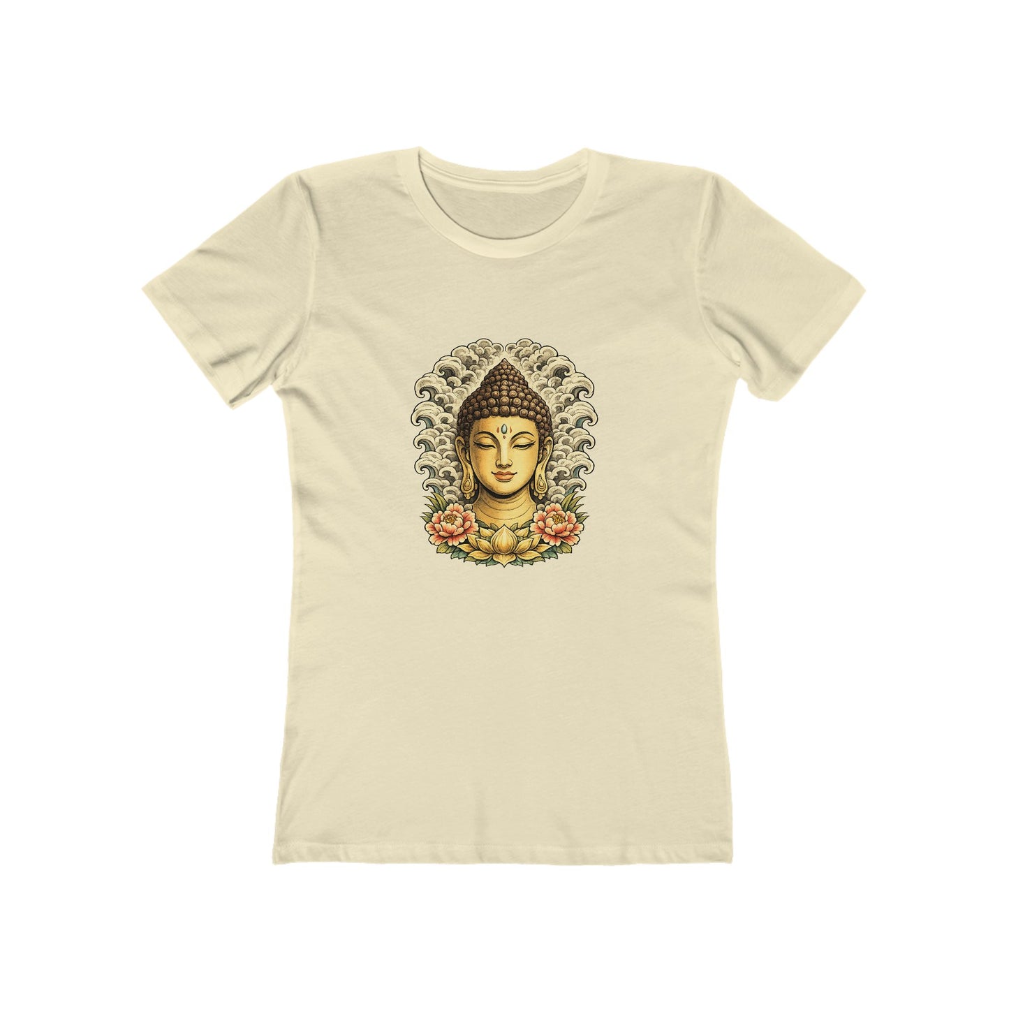 Buddha Head with Floral Accents T-Shirt