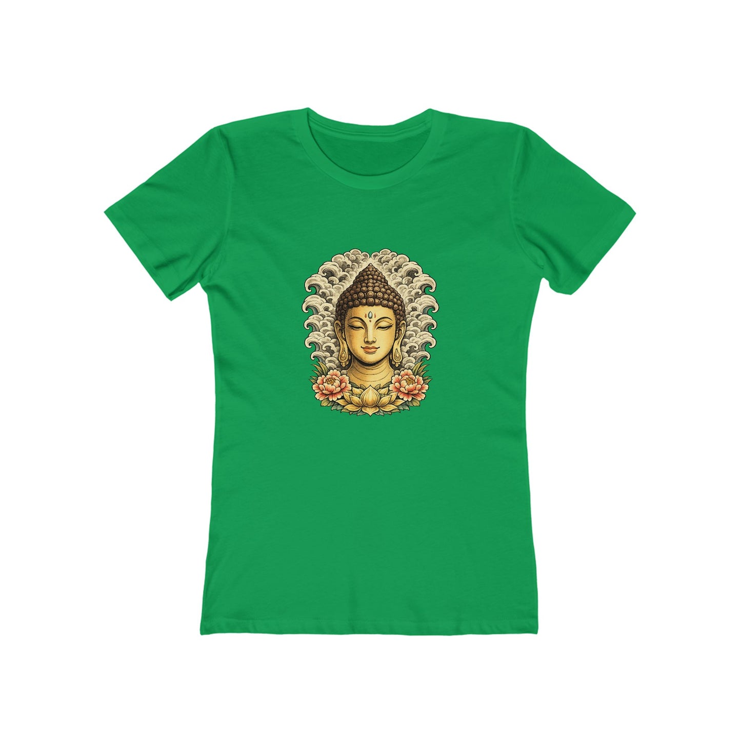 Buddha Head with Floral Accents T-Shirt