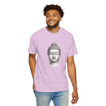 T‑Shirt, Short Sleeve Boxy Crew Neck - Mindful Zen Buddha Head