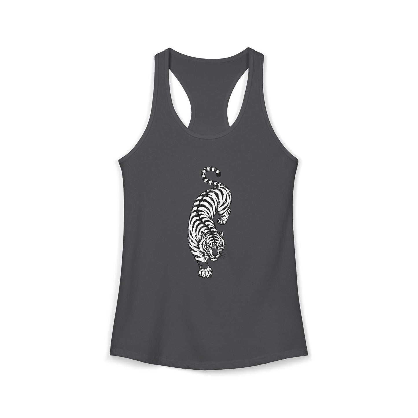 Tiger Black and White Racerback Tank
