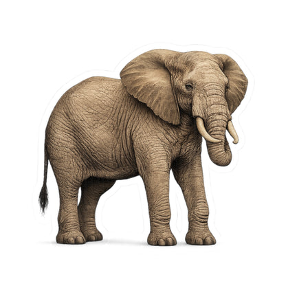 Sticker,  Kiss-Cut - Elephant Side View