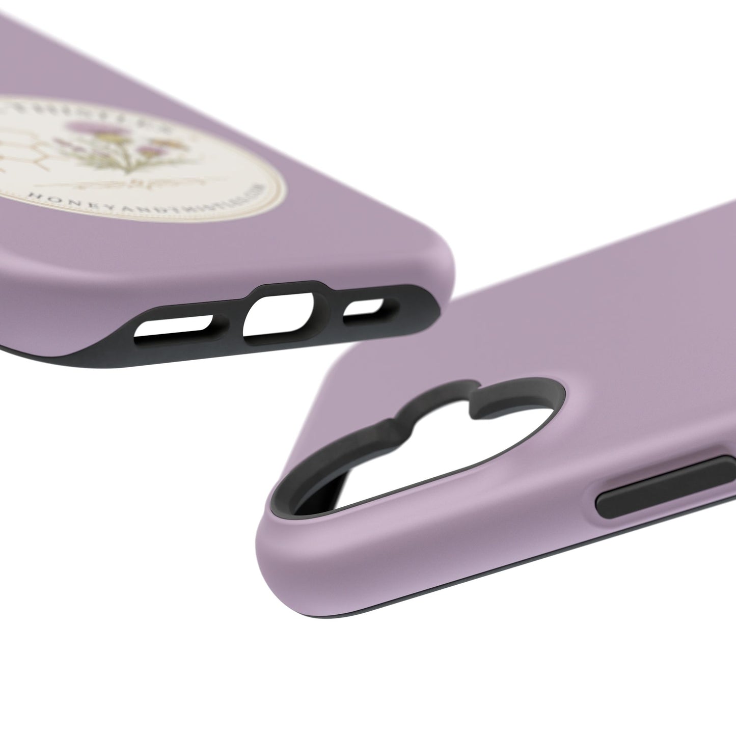 Floral Honey & Thistles Magnetic Phone Case — Impact-Resistant MagSafe-Compatible