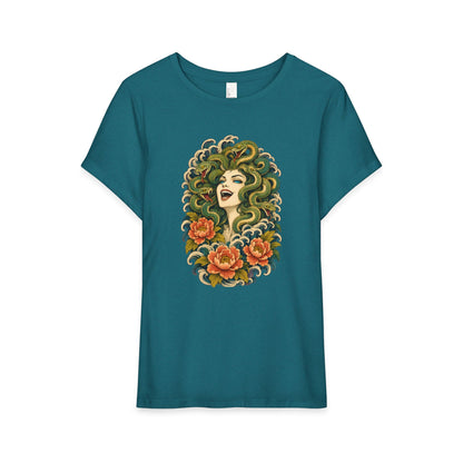 Medusa Floral Graphic Tee Shirt