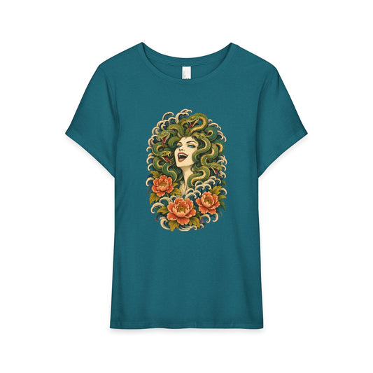 Medusa Floral Graphic Tee Shirt