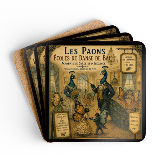 Dance Like a Peacock School Coaster (Set of 4)
