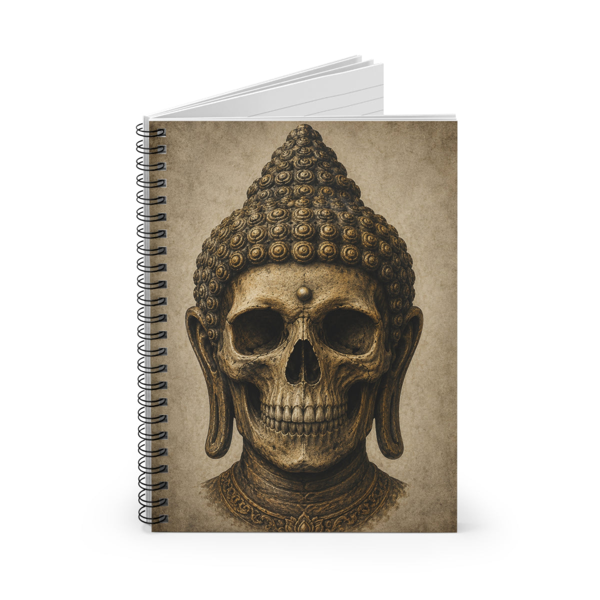 Journal Notebook, Hardcover Lined - Buddha Skull