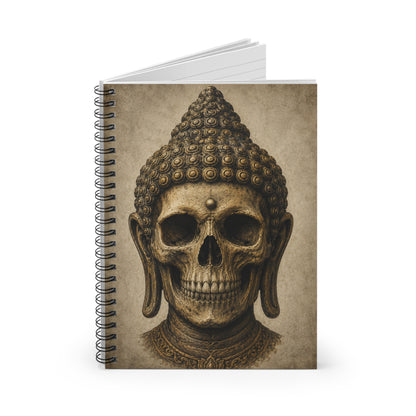 Journal Notebook, Hardcover Lined - Buddha Skull
