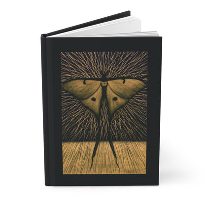 Journal Notebook, Hardcover Lined — Long Tall Luna Moth