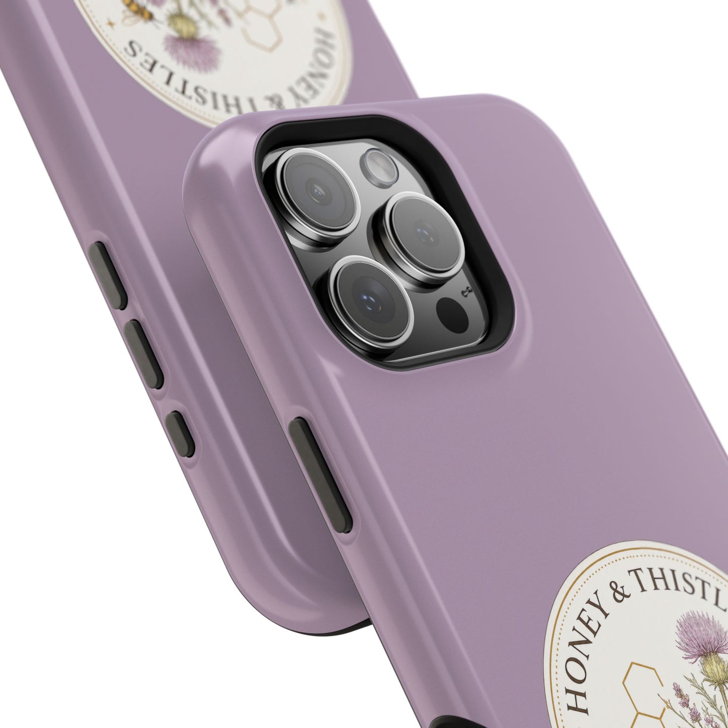 Floral Honey & Thistles Magnetic Phone Case — Impact-Resistant MagSafe-Compatible