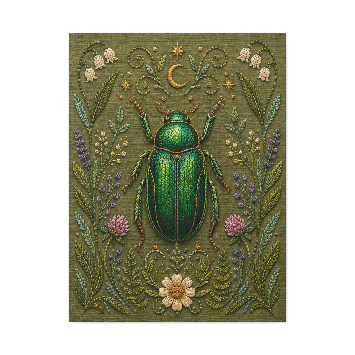 Canvass Art Print - Botanical Scarab
