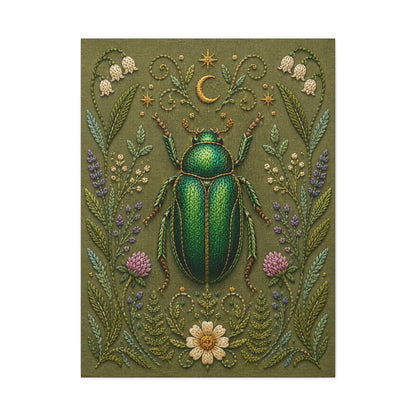 Canvass Art Print - Botanical Scarab