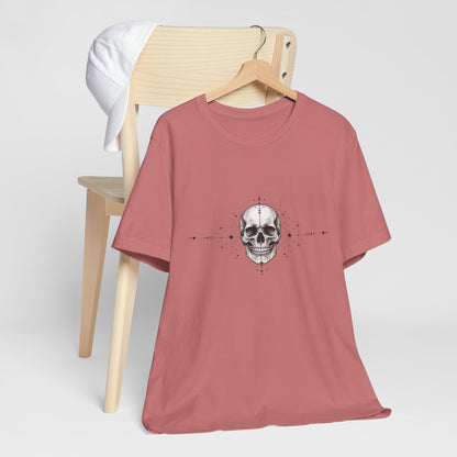 T-Shirt, Short Sleeve Boxy Crew Neck - Skull Geometry