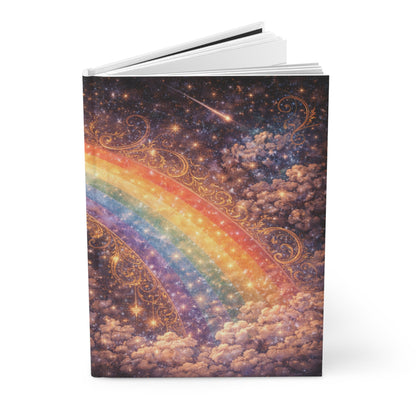 Journal Notebook, Hardcover Lined - Celestial Rainbow