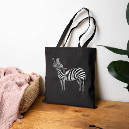 Zebra Canvas Tote Bag