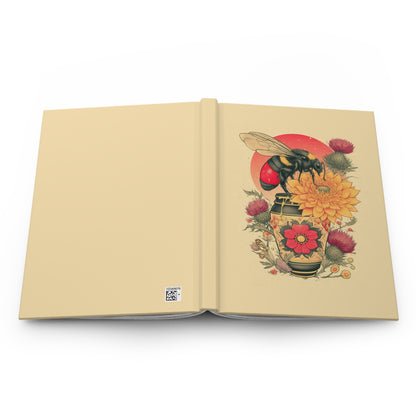 Journal Notebook, Hardcover Lined - Vintage Honey and Thistles